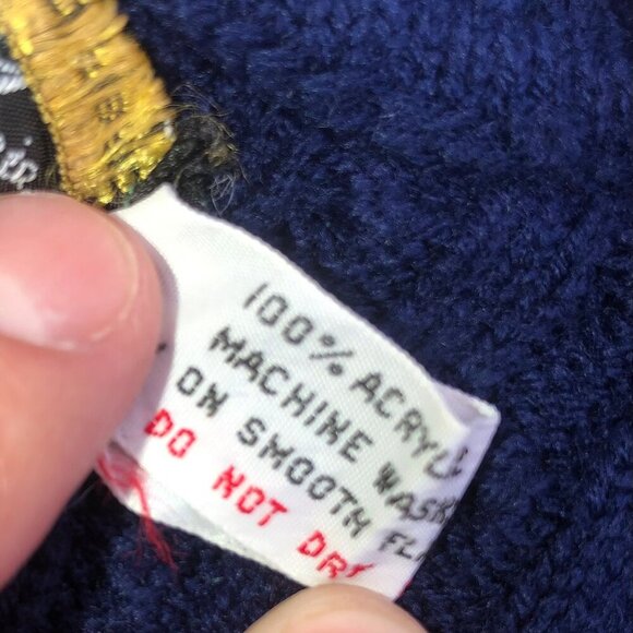 Vintage Sweater Girl of California Navy Blue Sweater Vest with Buttons & Pockers - Picture 5 of 6